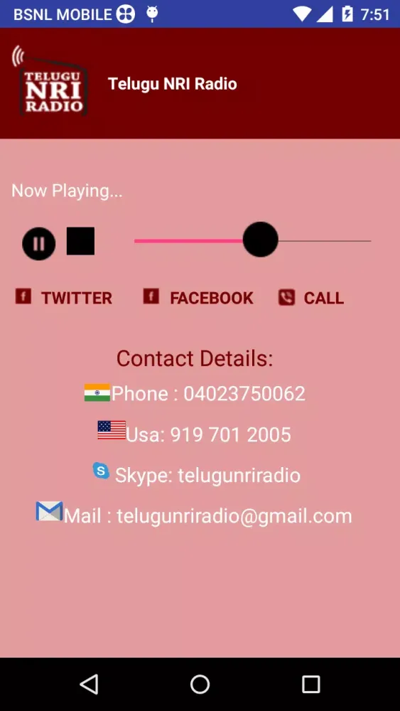Telugu NRI Radio Ekran Görüntüleri
