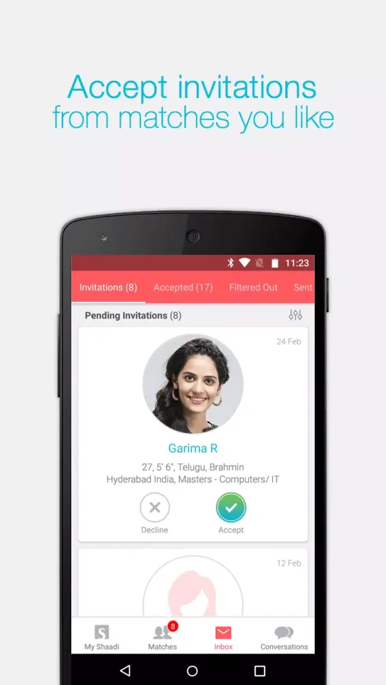 Capturas de pantalla de Telugu Matrimony by Shaadi.com