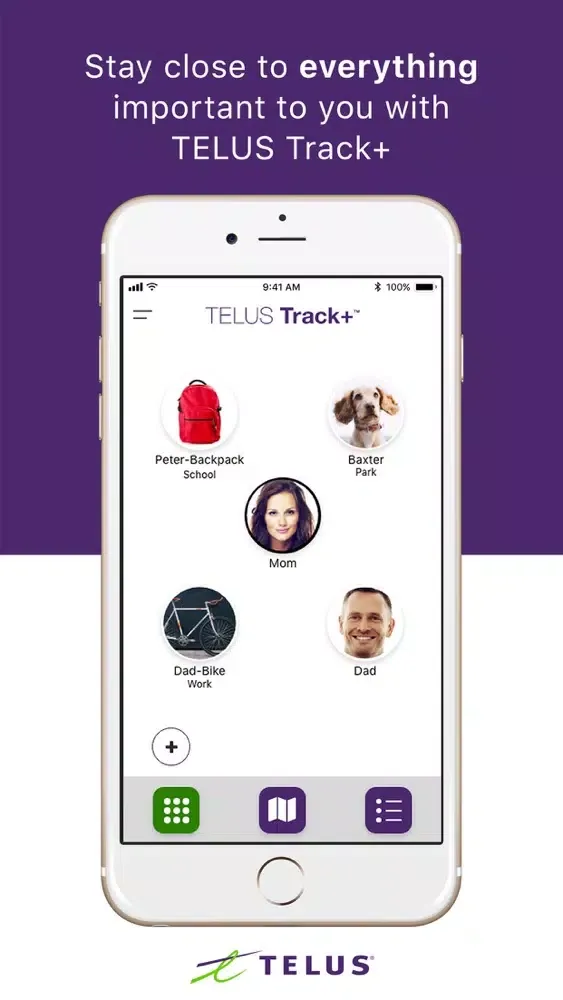 Capturas de tela do TELUS Track+