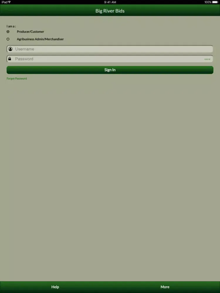 Big River Bids iPad Screenshots