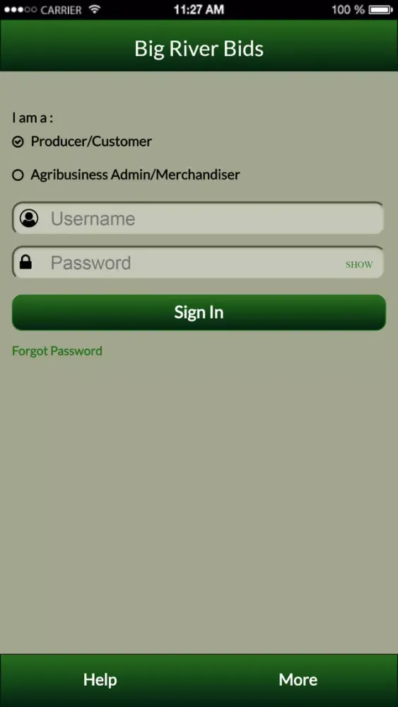 Big River Bids Screenshots