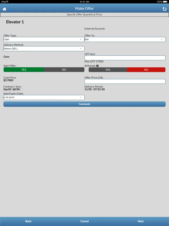 CHS - Grain Trading iPad Screenshots