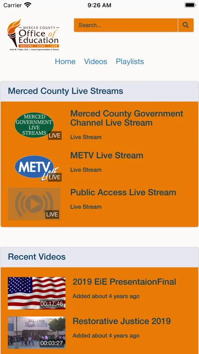 Tangkapan skrin Merced County Office of Ed