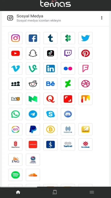 Temas - Digital Business Card Screenshots