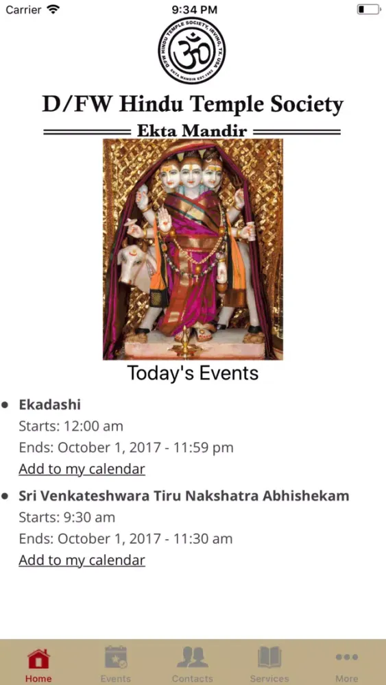 Screenshot di DFW Hindu Temple