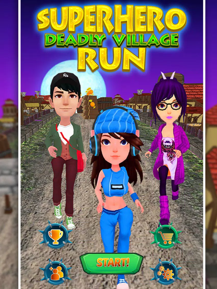 Super Hero Deadly Village Run iPad 应用截图
