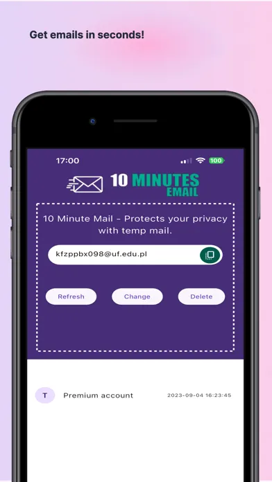 10 Minute Mail - Temp Mail Screenshots