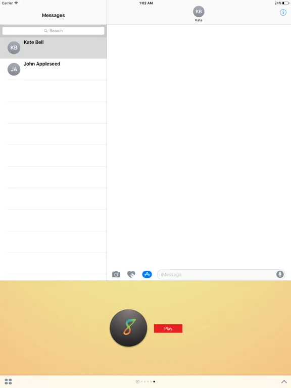 Ảnh chụp màn hình của Crazy 8 for iMessage iPad 