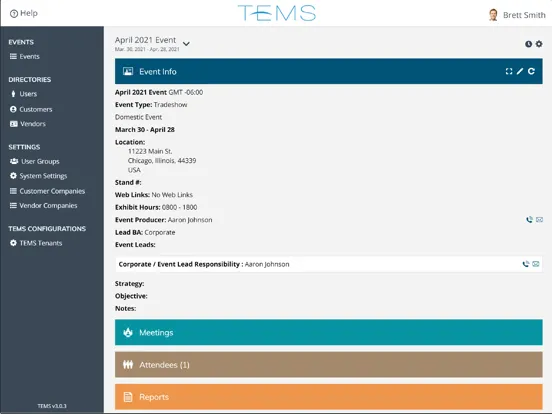 Total Event Management System iPad 應用截圖