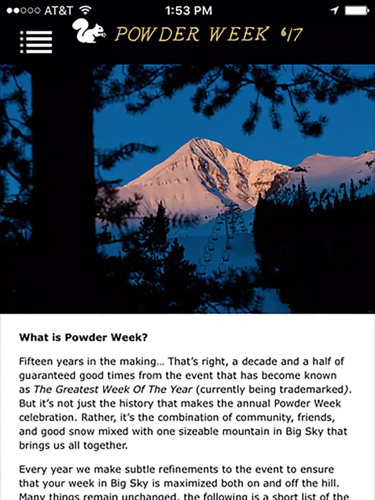 ภาพหน้าจอของ Powder Week iPad 
