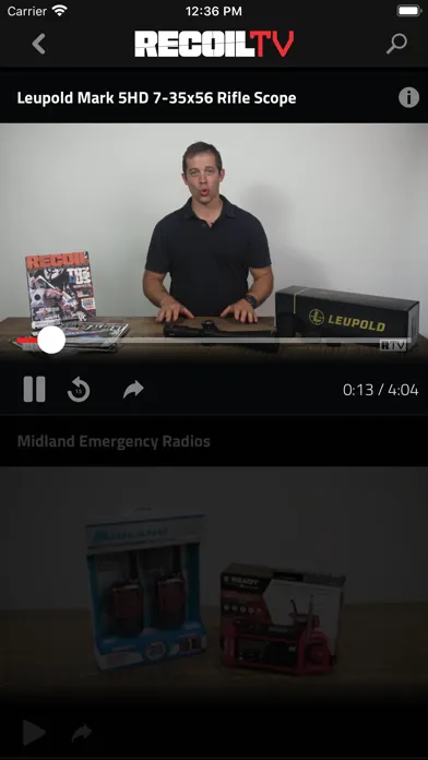 Ảnh chụp màn hình của RecoilTV