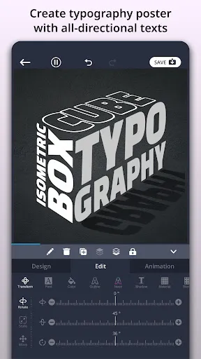 Capturas de tela do TENADA: 3D Animated Text Art