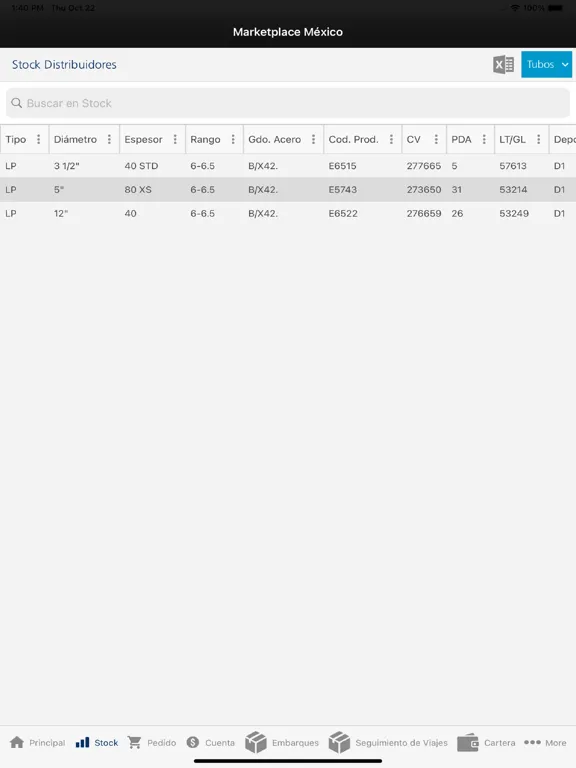 Tenaris MarketplaceMx iPad 应用截图