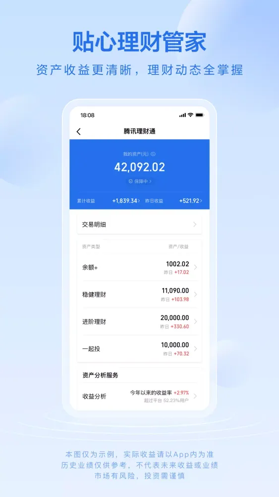 Captures d'écran de 腾讯理财通