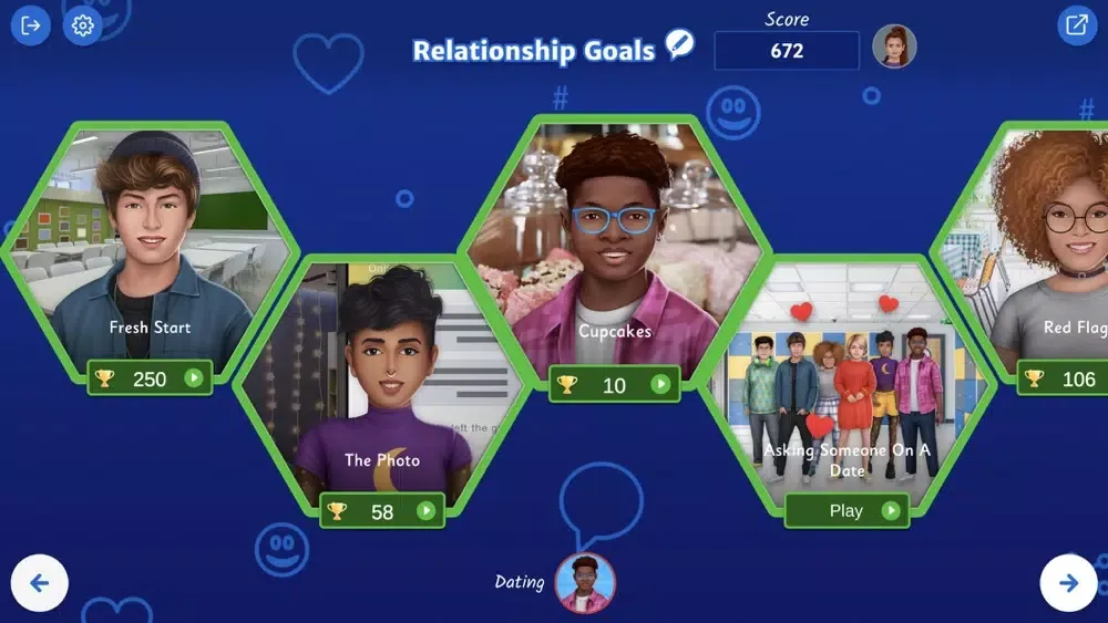 Tangkapan layar Relationship Goals