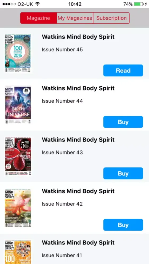 Zrzuty ekranu Watkins Mind Body Spirit