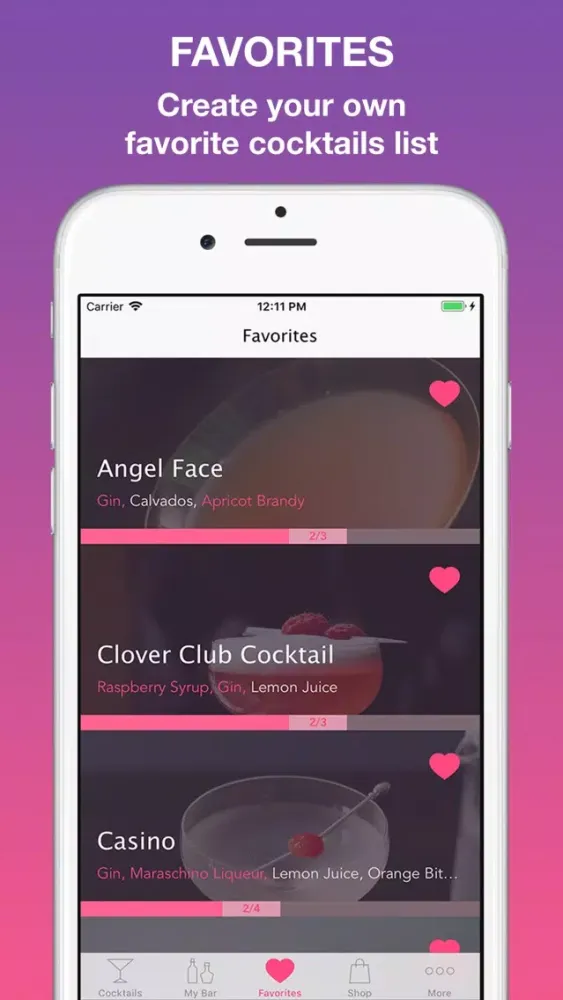 Cocktail builder سکرین شاٹس
