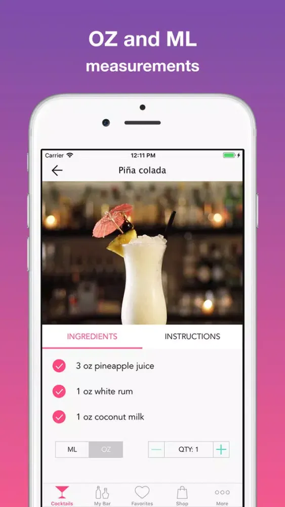 Cocktail builder سکرین شاٹس