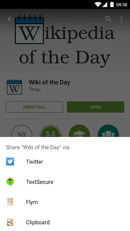 Capturas de tela do Share to Clipboard