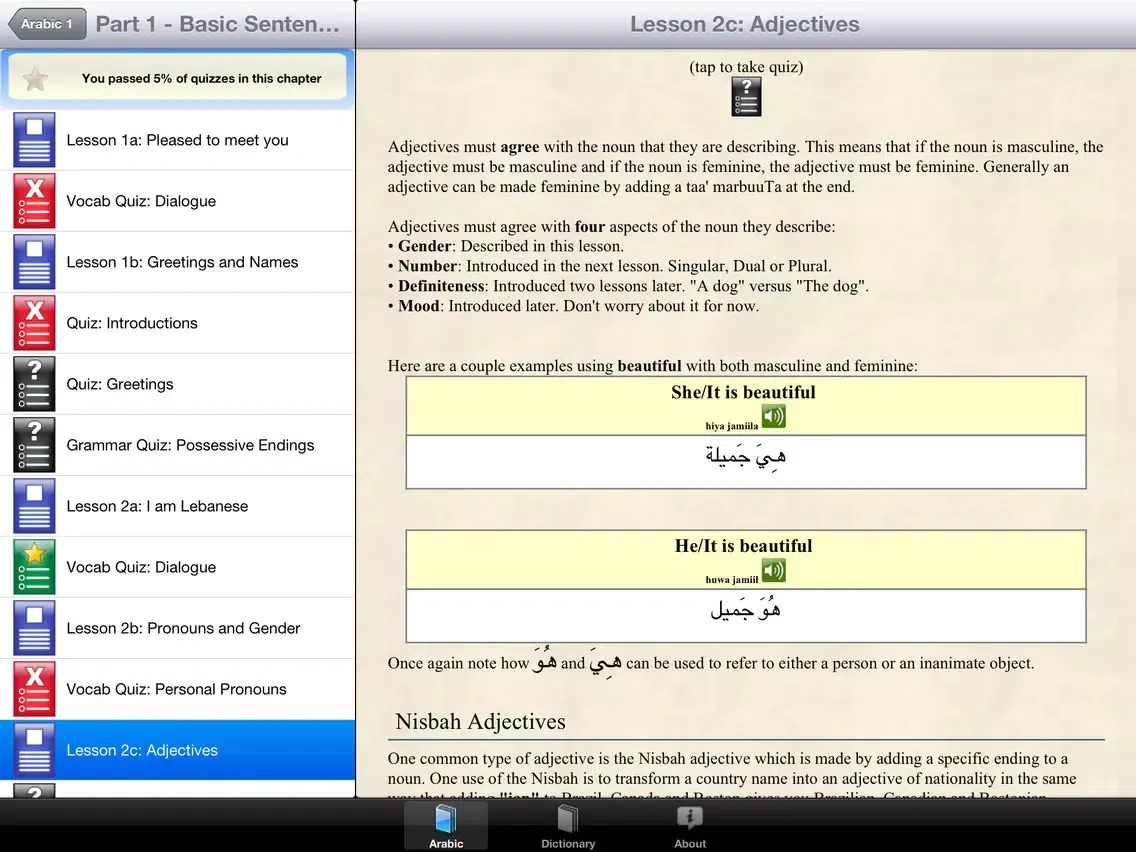Capturas de tela do TenguGo Arabic 1 iPad 