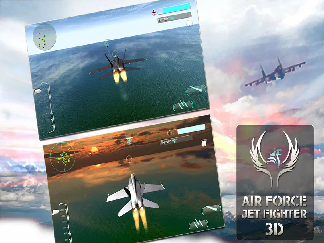 Tangkapan layar Air Force Jet Fighter 3D iPad 