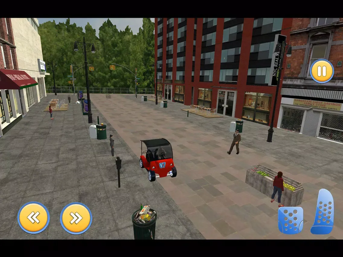 Food Street Smart Car Driving iPad  Screenshots