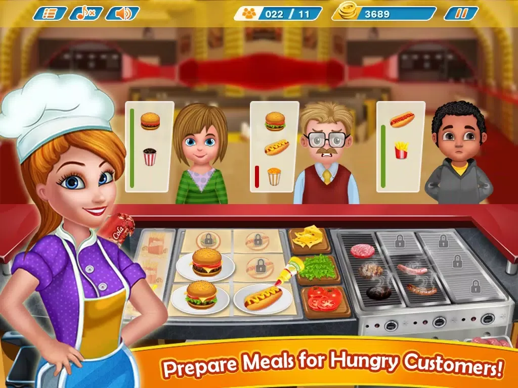 Capturas de pantalla de Kitchen Fever Burger Shop iPad 