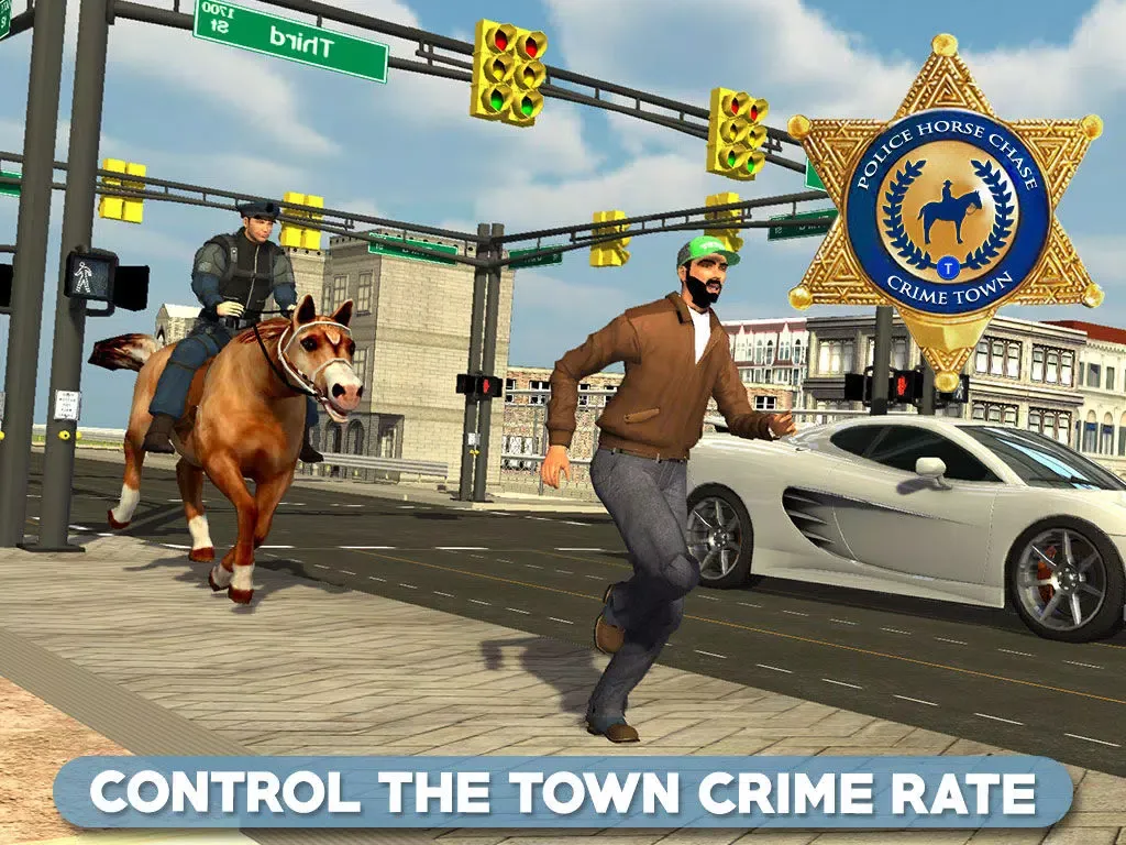 Police Horse Chase 3D - Sheriff Arrest the Thief & Robbers to Control the Town Crime Rate iPad  Screenshots