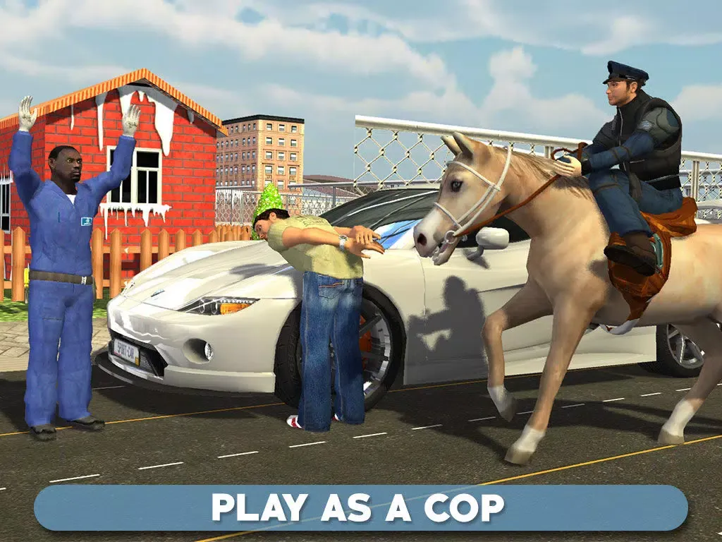Police Horse Chase 3D - Sheriff Arrest the Thief & Robbers to Control the Town Crime Rate iPad  Screenshots