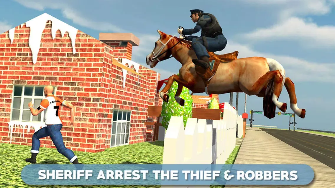 Police Horse Chase 3D - Sheriff Arrest the Thief & Robbers to Control the Town Crime Rate Screenshots