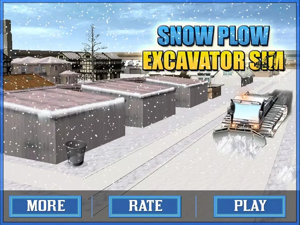 Captures d'écran de Snow Plow Excavator Sim 3D - Heavy Truck & Crane Rescue Operation for Road Cleaning iPad 