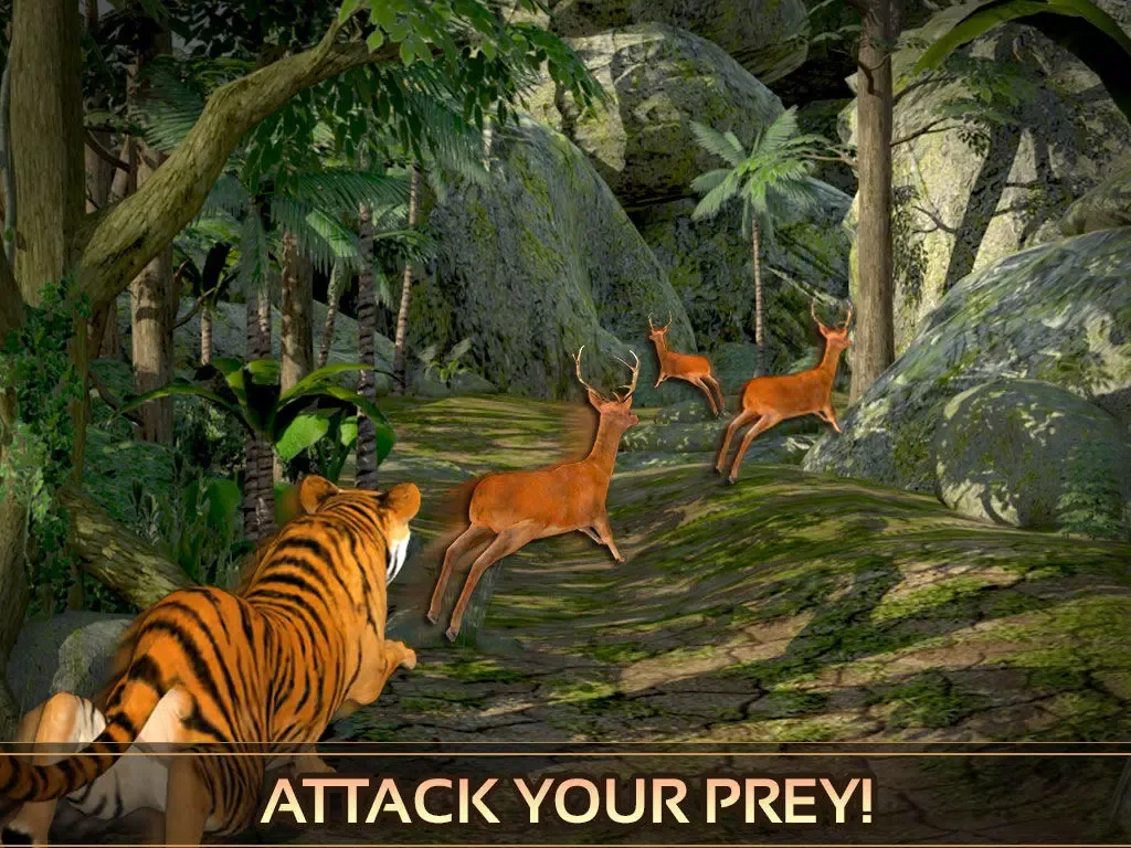 Tangkapan skrin Wild Tiger Adventure 3D - Siberian Jungle Beast Animals Hunting Attack Simulator iPad 