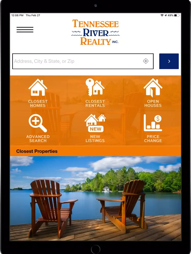 Captures d'écran de Tennessee River Realty Mobile iPad 