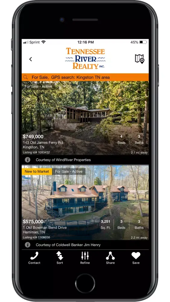 Captures d'écran de Tennessee River Realty Mobile