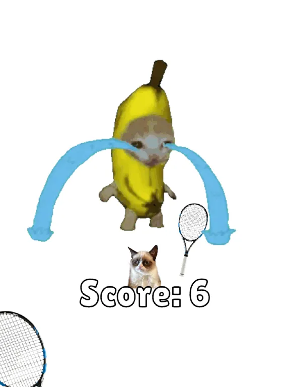 Ảnh chụp màn hình của Cat Playing Tennis iPad 