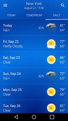 Weather: Clear Skies سکرین شاٹس