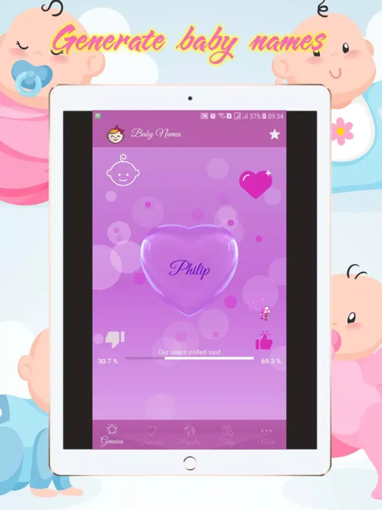 Baby Names - Boys and Girls iPad  スクリーンショット