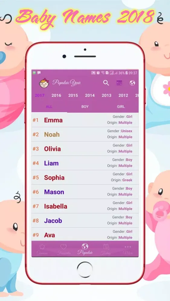 Baby Names - Boys and Girls スクリーンショット