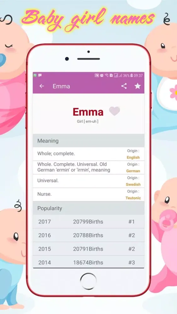 Baby Names - Boys and Girls スクリーンショット