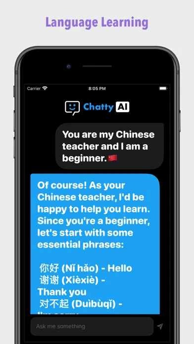 AI Chat! | ChattyAI سکرین شاٹس