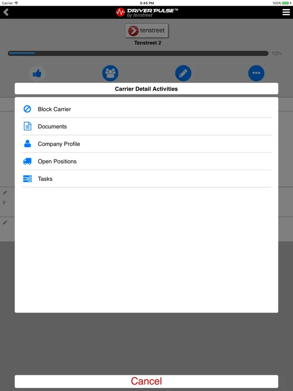 Скриншоты Driver Pulse by Tenstreet iPad 