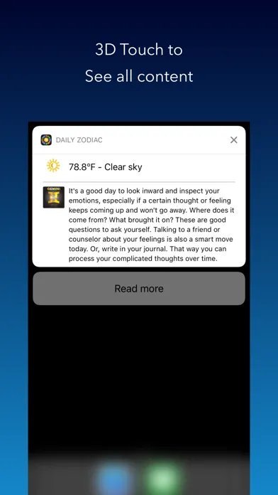 Daily Zodiac Horoscope and Weather Notifications سکرین شاٹس