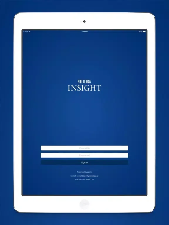 Polityka Insight iPad  স্ক্রিনশট