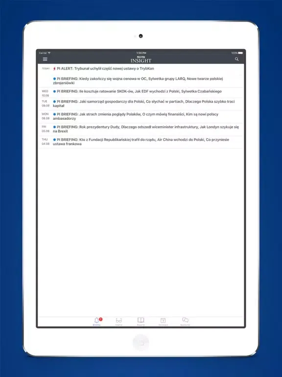 Polityka Insight iPad  স্ক্রিনশট