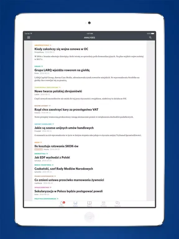 Polityka Insight iPad  স্ক্রিনশট