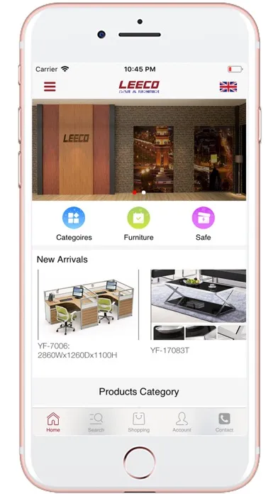 Tangkapan skrin Leeco Furniture