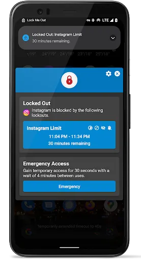 Captures d'écran de Lock Me Out - App/Site Blocker