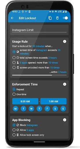 Captures d'écran de Lock Me Out - App/Site Blocker