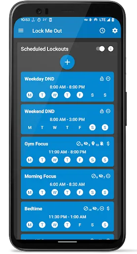 Captures d'écran de Lock Me Out - App/Site Blocker