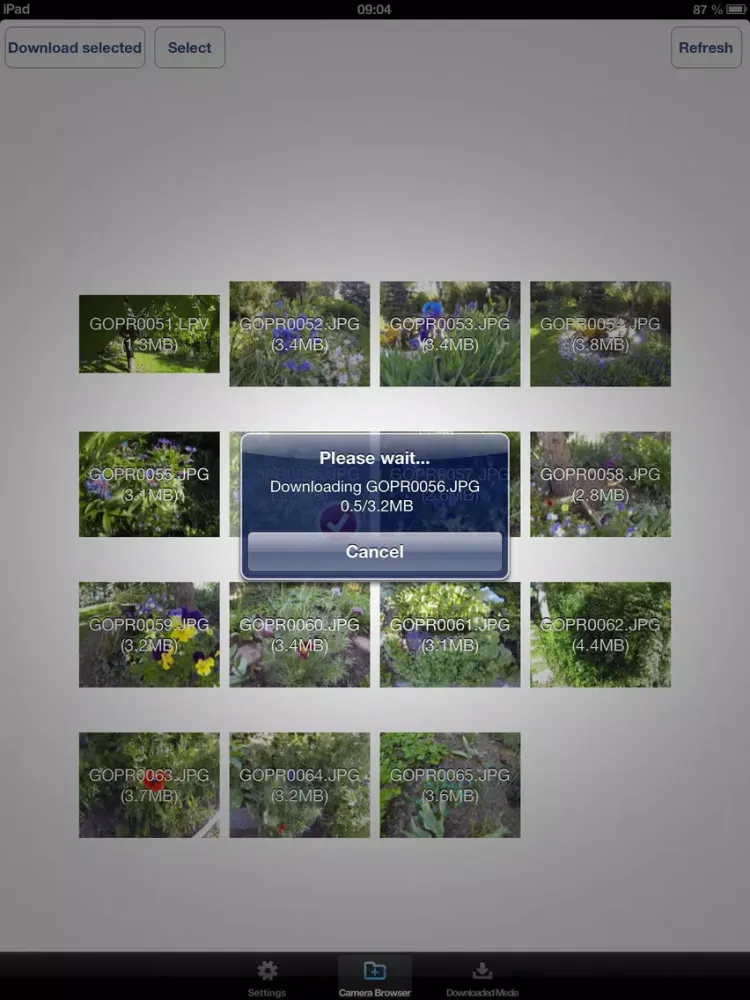Photo and Video Browser for GoPro Hero Cameras (Wifi) iPad  Screenshots